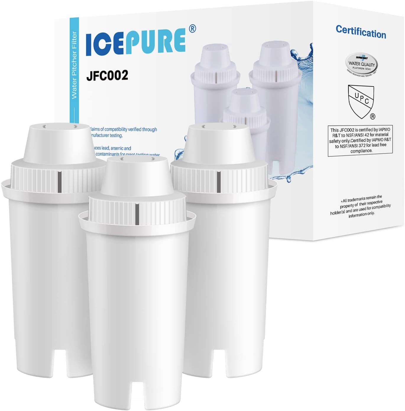 ICEPURE Pitcher Water Filter Replacement for Brita® Standard Water
