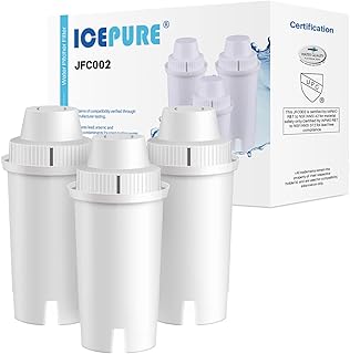 ICEPURE Pitcher Water Filter Replacement for Brita® Standard Water Filter, Brita® Pitchers and Dispensers,Classic OB03, Everyday, UltraMax, Metro+, XL, Mavea® 107007 35557 and More NSF Certified 3PACK