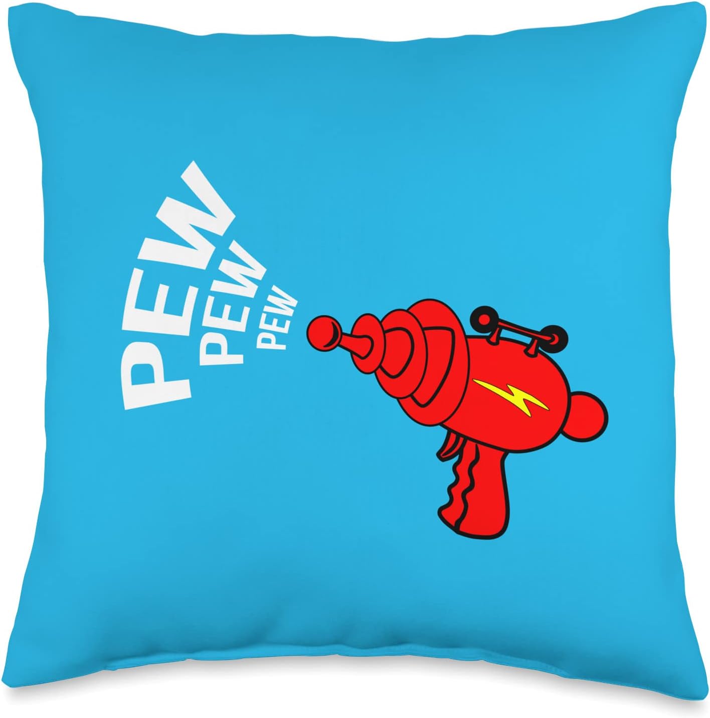 Raygun Pew! Vintage Retro Sci-fi Science Fiction Retrofuture Throw Pillow