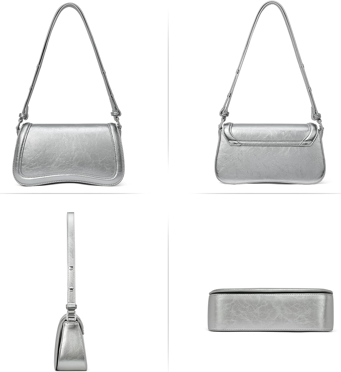 CLUCI Small Shoulder Bags,Purses for Women Vegan Leather Crossbody Handbag Clutch Hobo Purse - Image 6