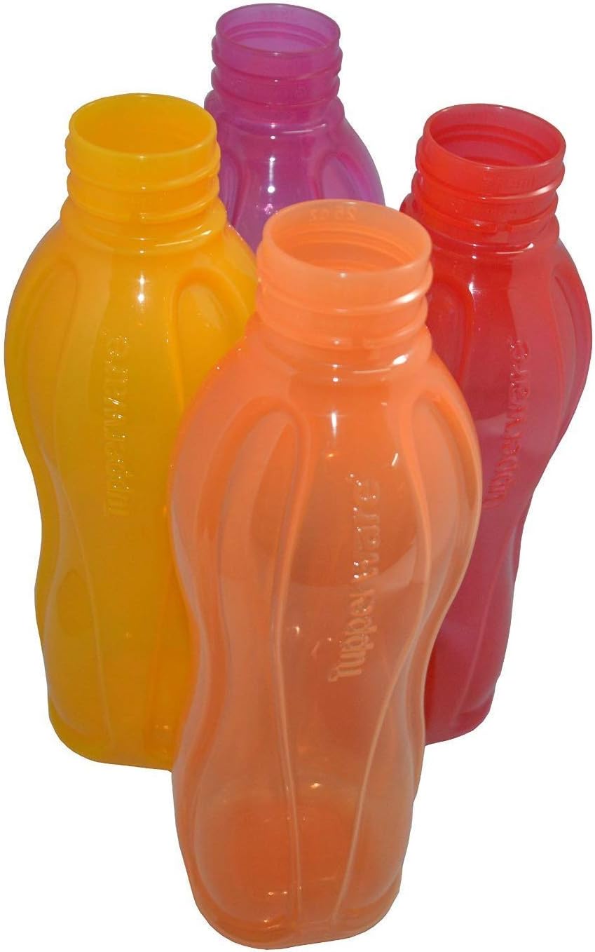 Tupperware Aquaslim Flip Top Water Bottle 750ml - 4pcs set (multicolor) - Image 4
