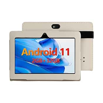 タブレット Android11 7インチ 32GBROM レザーケース付き タブレット Android11 7インチ 32GBROM レザーケース付き