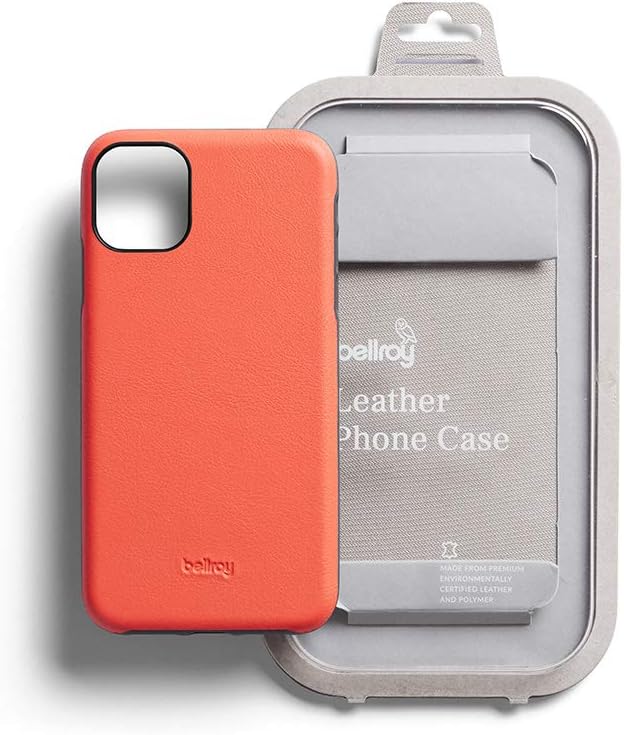 Fеаturеd Prоduсt Bellroy Phone Case for iPhone 11 Pro Max (Leather iPhone 11 Cover, Super Slim Profile, Soft Microfiber Lining) - Coral