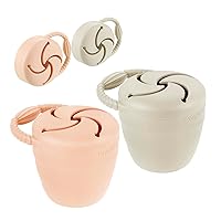 Vista 8 de PandaEar Recipientes de silicona para aperitivos, plegables para niños pequeños, a prueba de derrames, atrapadores de alimentos para bebés pequeños