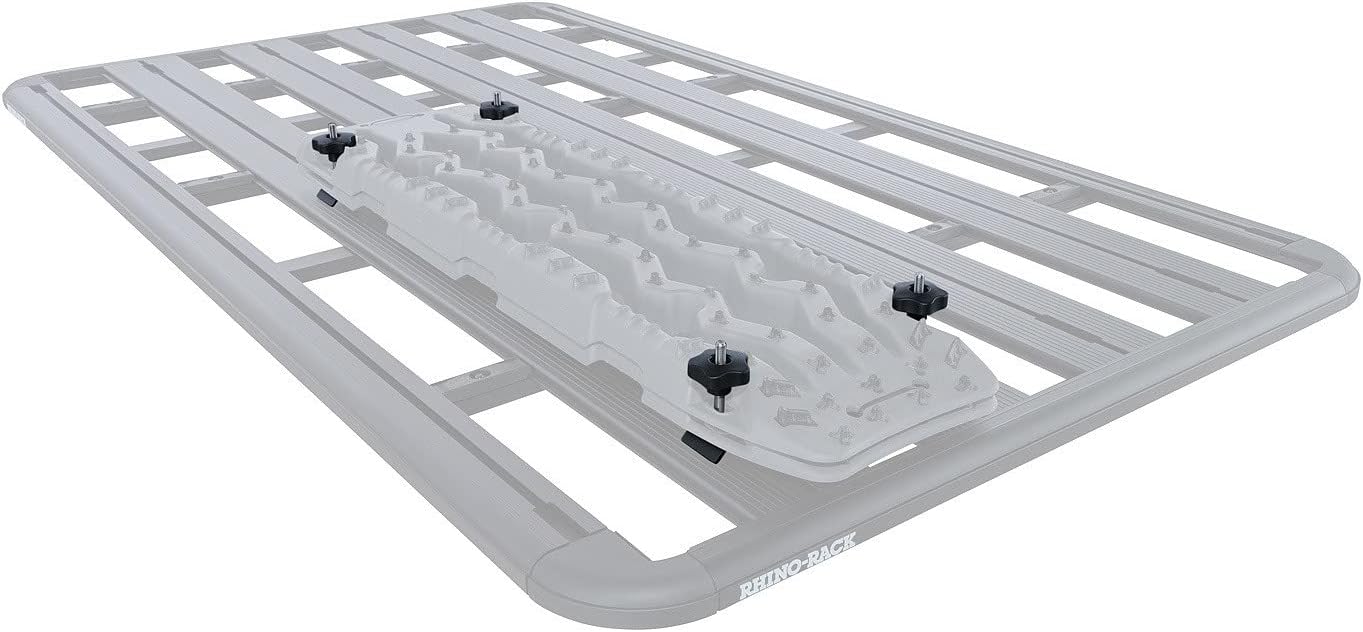 Rhino-Rack Mounting Kit for Recovery Board or Recovery Tracks, Mount up to Four Recovery Boards, Works with Pioneer Platform, Powder Coated Stainless Steel (43235)