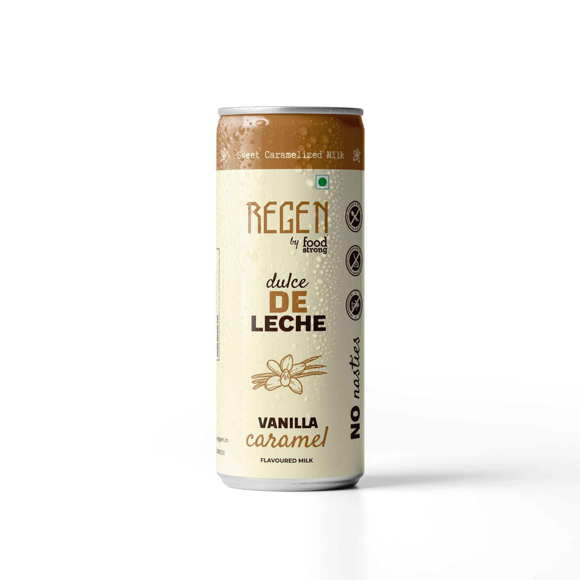 REGEN Dulce De Leche (Caramel Vanilla) Thick Milkshake| Ready to Drink Can, 250 ml