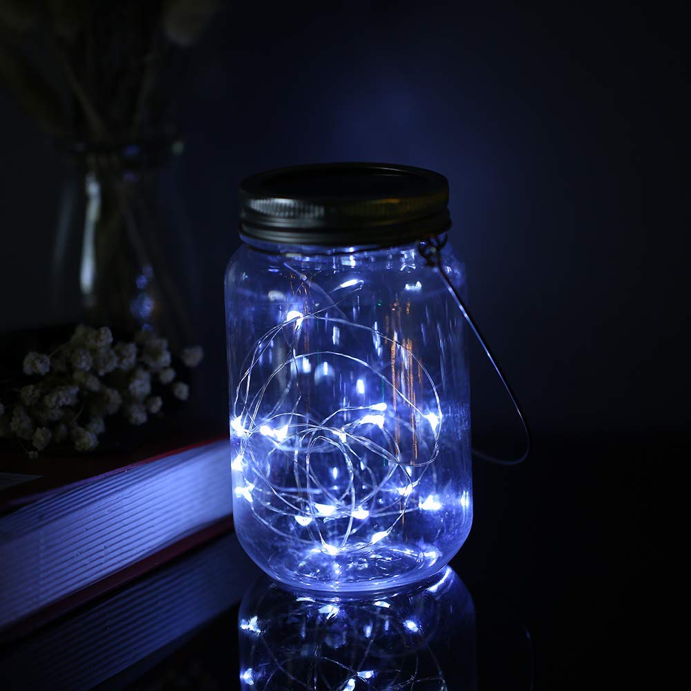 Ubersweet Imported Mason Jar Solar Lights Waterproof 20 Lid Lamp