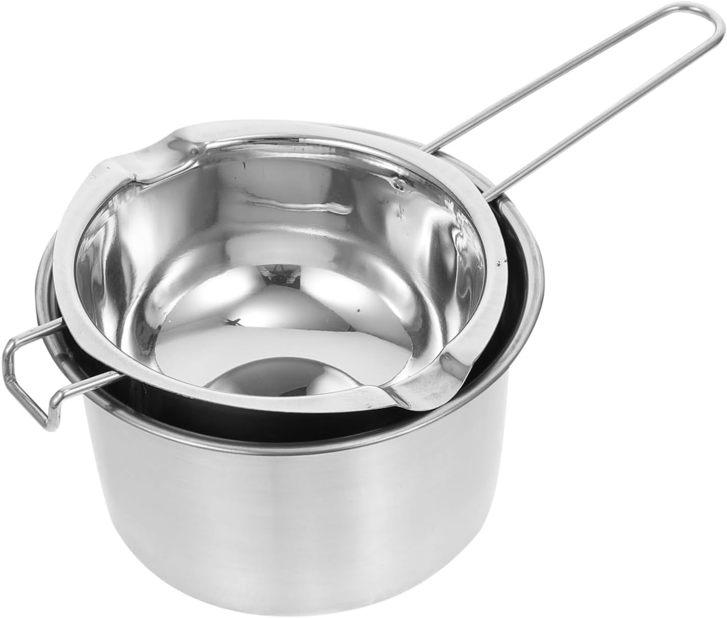 OUNONA 1Set Double Boiler Wax Melting Pot Stainless Steel Chocolate and Candle Making Pot with Ergonomic Handle for Melting Butter Cheese