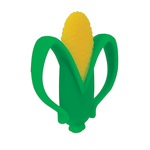 Miniatura 3 de Nuby Mordedor de silicona para frutas y verduras de 2 mangos - 3+ meses (naranja)