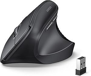 UGREEN 2.4G Wireless Vertical Mouse and Bluetooth 5.4 Silent Ergonomic Mouse 4000 DPI Compatible with Windows MacOS Linux