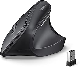 UGREEN ワイヤレス マウス Bluetooth & 2.5G 無線マウス 縦型 人間工学デザイン 6ボタン 【戻る/進むボタン搭載】 静音マウス 1000/1600/2000/4000 DPI切替可能 電池式 Windows/Mac OS/Chromebookなどに対応