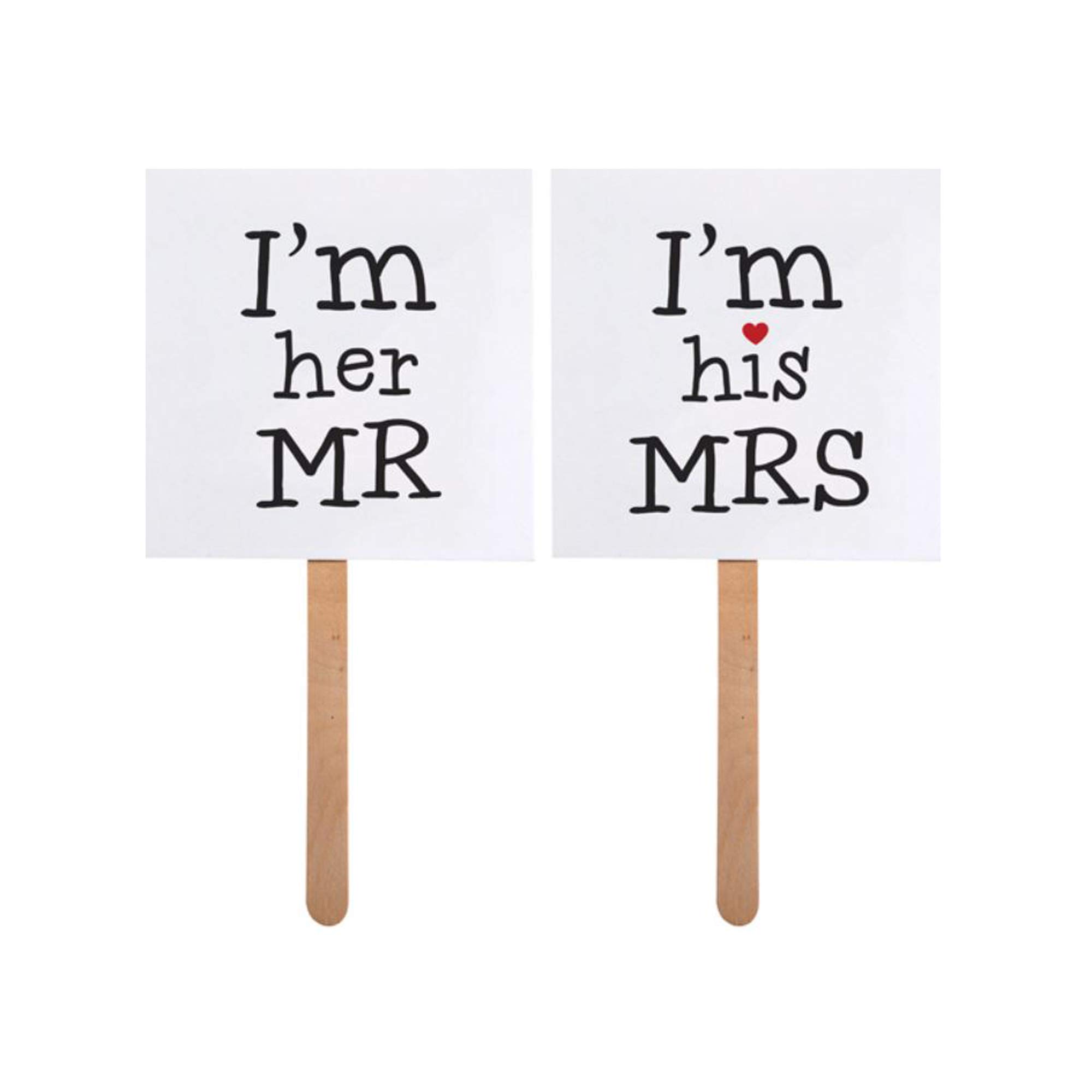 Gtr-Photo Props I'm Her Mr I'm His Mrs Photo Party Prop On A Stick Xp007