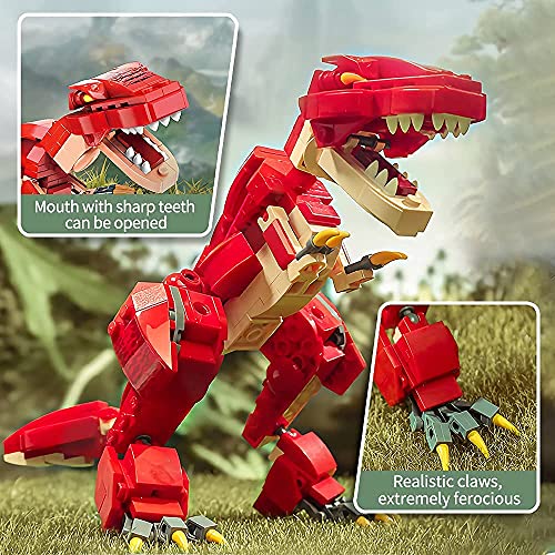 Qman 3In1 Stem Building Blocks Dinosaur Toys For Kids Age 6 7 8 9 10 11 12 Year Old, Realistic T-Rex Pterodactyl Stegosaurus Educational Building Sets For Boy 6-10, Best Gifts For Kids 6-14 Year #TOP2