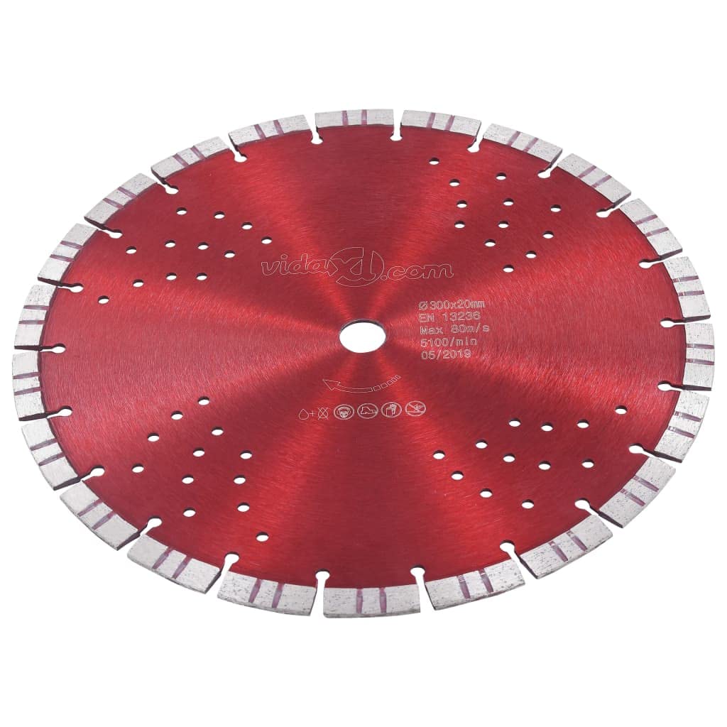 ShGaxin Disco da Taglio Diamantato con Turbo e Fori in Acciaio 300 mm,Articoli di ferramenta,Accessori per Attrezzi,Lame per Attrezzi,Lame per seghe-143231