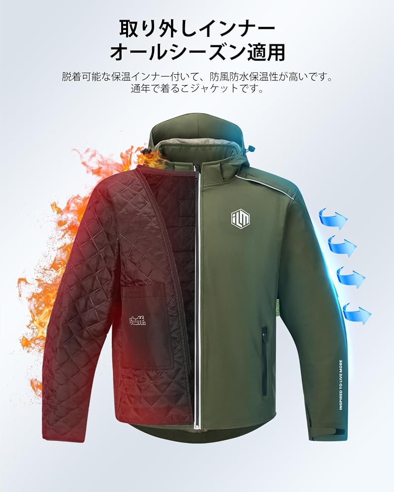 Amazon.co.jp: [ILM] バイク ジャケット 秋冬向け ライディング