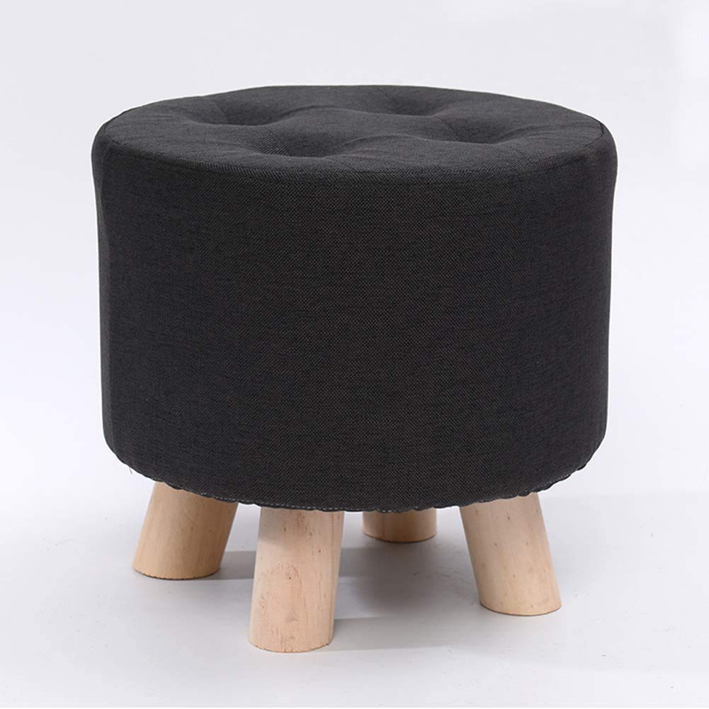 Pouf rond en bois petit tabouret pour soulager les jambes
