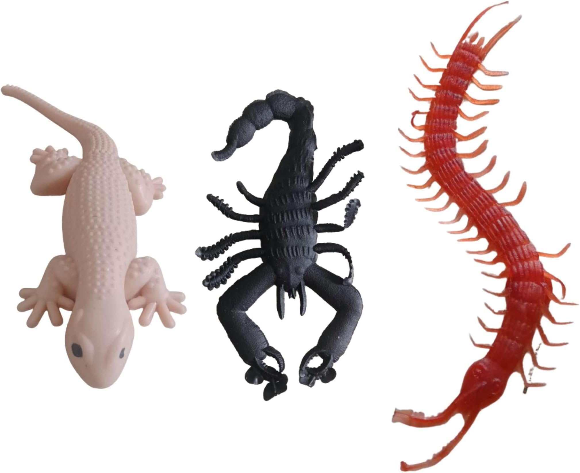 3 in 1 (1 Real Looking Chikpali + 1 Prank Scorpion (Bichhu) + 1 Centipede (Kankhajura)) for Kids/Fake Scorpion Toy/Real Looking Prank Lizard Toy/Playing Outdoor Toys for Boys and Girls
