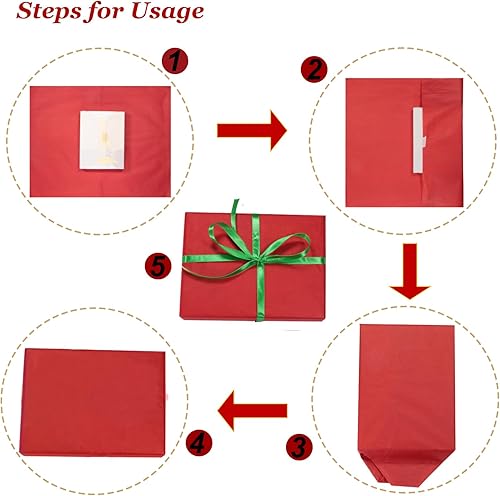 Miniatura 10 de Artdly - 100 hojas de papel de seda kraft - Papel de regalo marrón reciclable de 14 x 20 pulgadas, a granel para bodas, cumpleaños, proyectos de