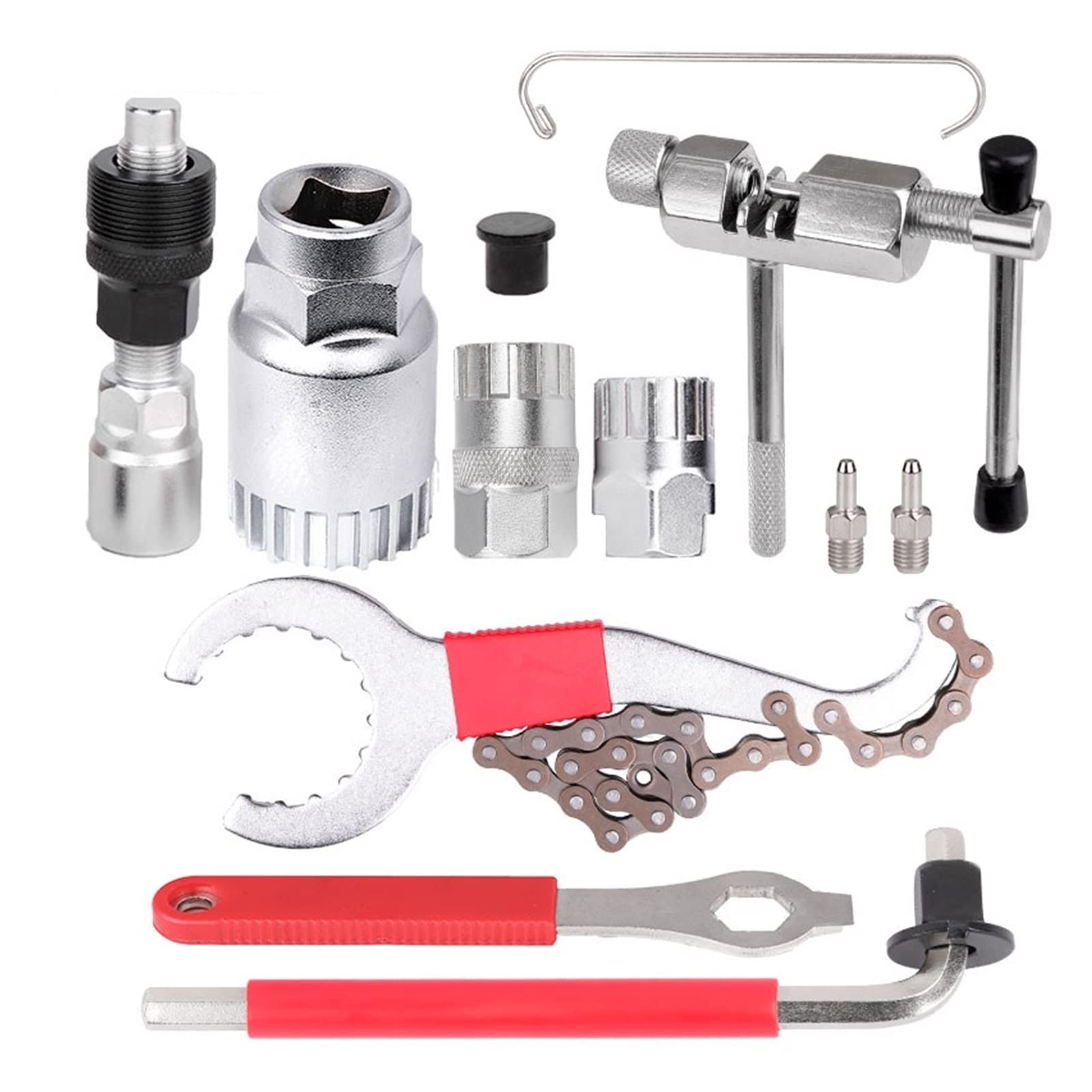 TRUSTTWO Kit de Mantenimiento de Herramientas de reparación de Bicicletas, Soporte Inferior de Bicicleta de montaña BB. Extractor, Extractor de Casete de Rueda Libre, Llave de Tubo The New