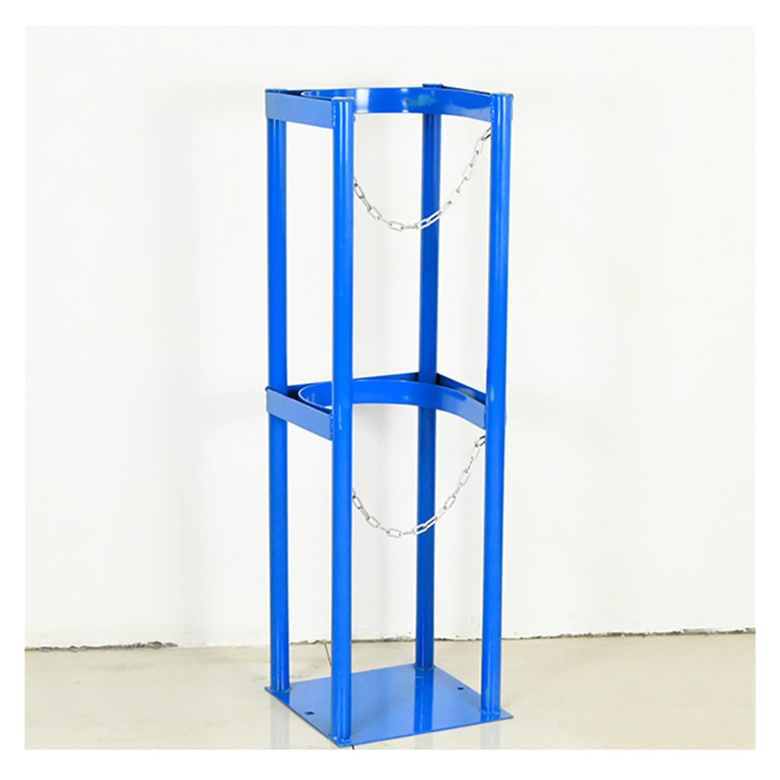 WQPMNYG Oxygen Cylinder Holder Frame - Adjustable Welding Gas Stand for 1/2/3 Cylinders, Durable Nitrogen Tank Storage Rack for School, Laboratory & Hospital - 34cm Length