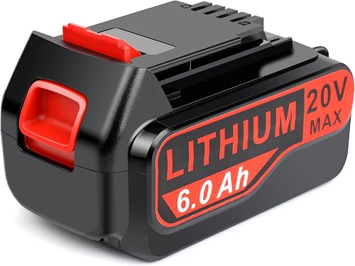 20V Max 6000mAh High-Capacity Battery Compatible for Black and Decker 20V Battery, Compatible with Black & Decker 20 Volt LBXR20 LBXR2020 & Power Tools