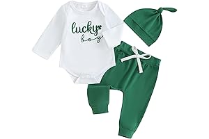 Infant Baby Boys St Patricks Day Clover Clothes Outfits 0-18 Months