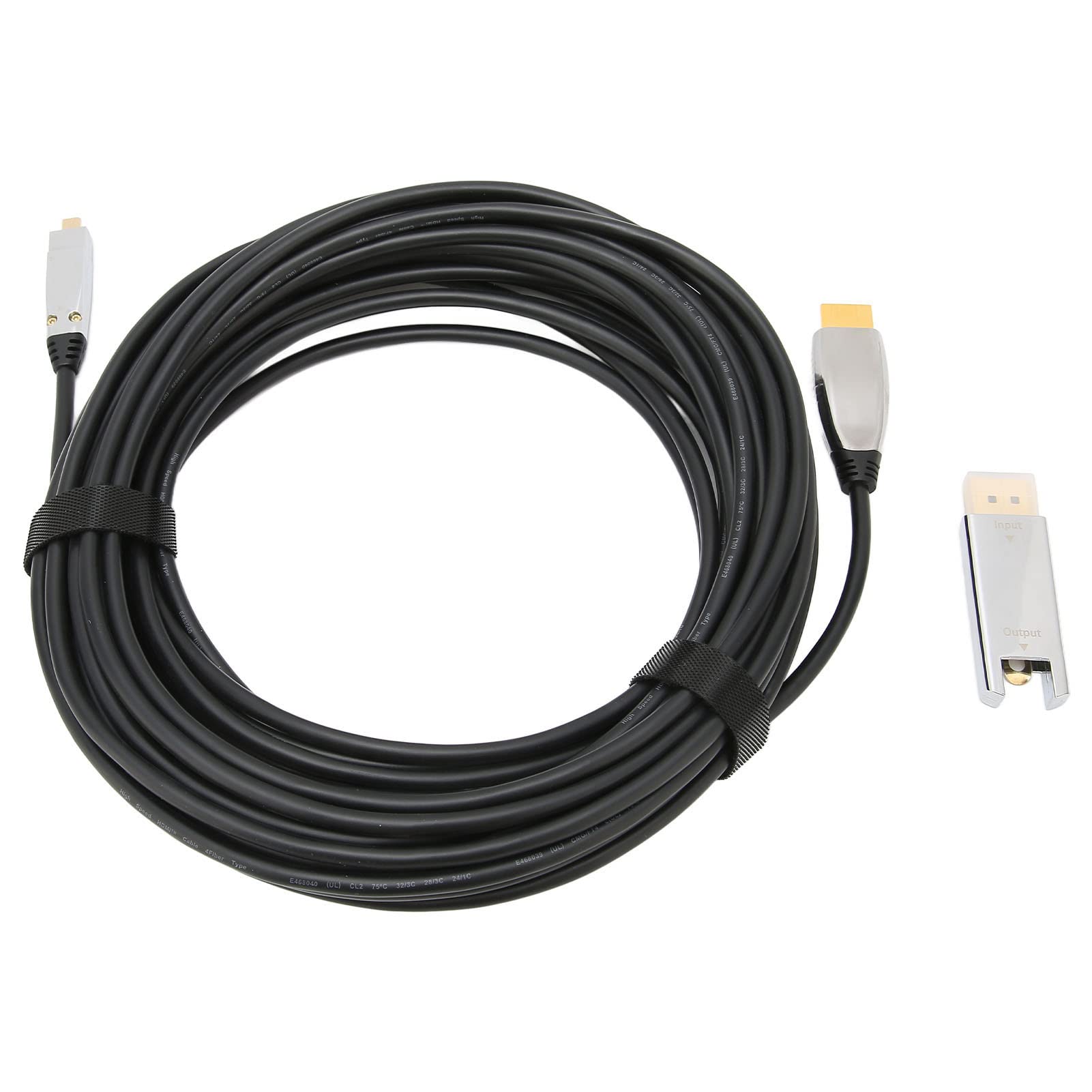 EXCLUZO Fiber Optic Cable, HD Multimedia Interface Optical Cable Plug and Play AM to DM for Education College for Hotel(Equipped with HDMI Straight Conversion Head)