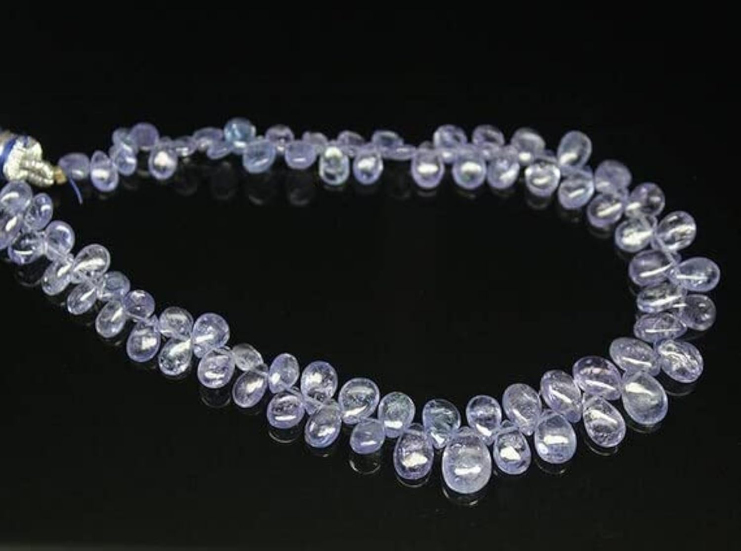 Tanzanite bleue naturelle en perles briolettes gouttes 5-7mm pour création de bijoux DIY