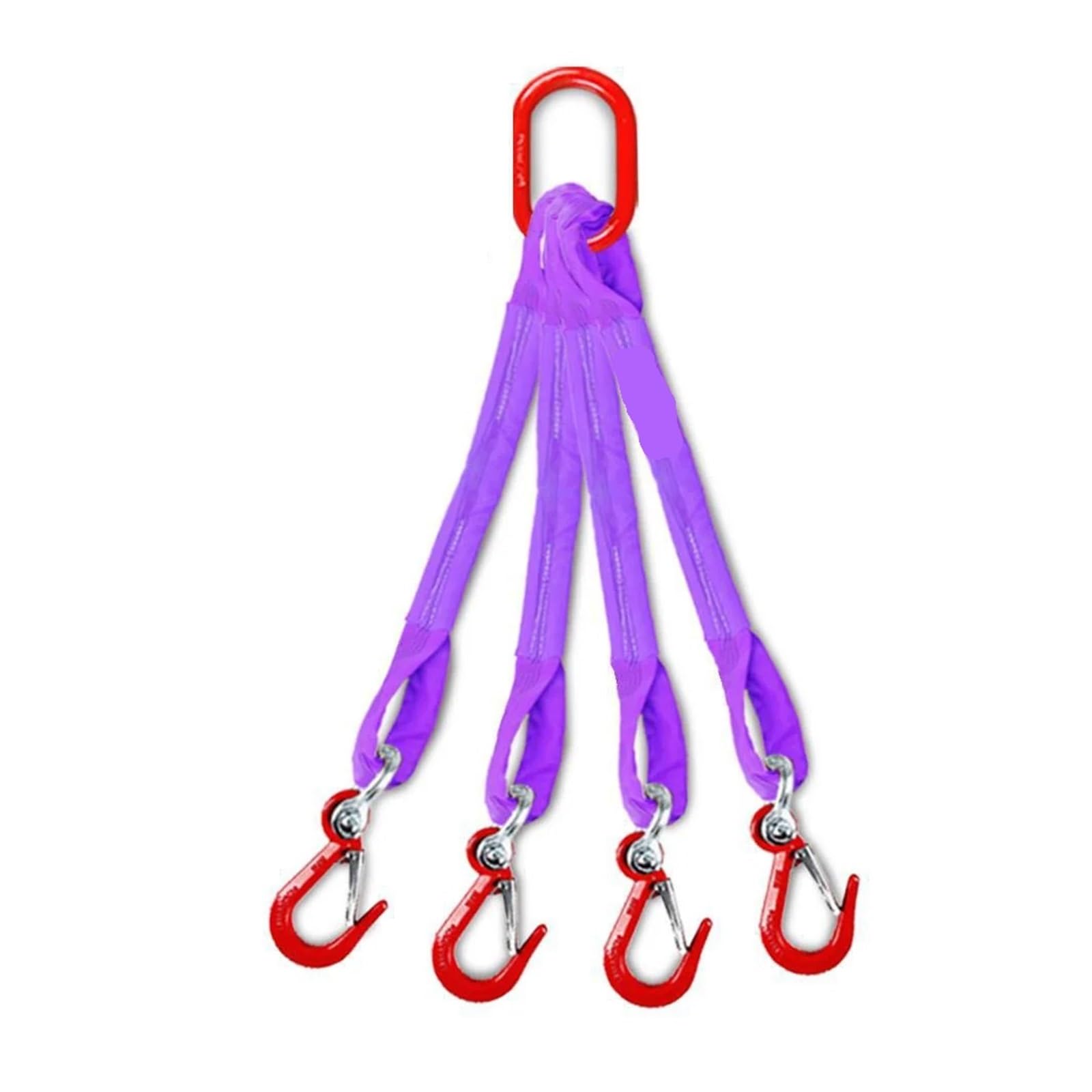 Imbracature da sollevamento con ganci, set completo per gru, capacità 2T, lunghezza 3 m, design a 4 gambe
