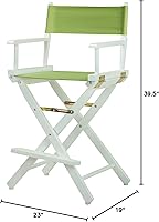 Vista 203 de Silla de Director de 18" Marco Blanco Lona Rosa