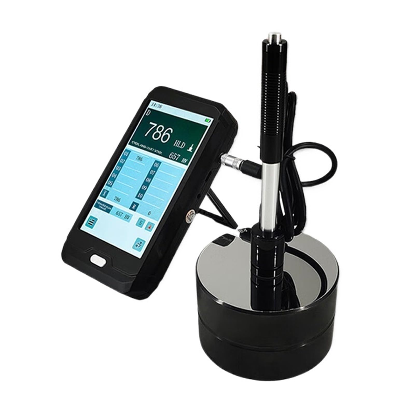 LNHHG Digital Leeb Hardness Tester-Touch Screen Display & USB Data Output Portable Design 170-960 HLD Range up to 2000pcs Storage((D Type))