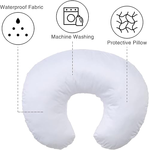 Miniatura 5 de Winmany Funda de almohada de lactancia impermeable para bebé, funda de almohada para lactancia materna, funda suave reemplazable para niños y niñas