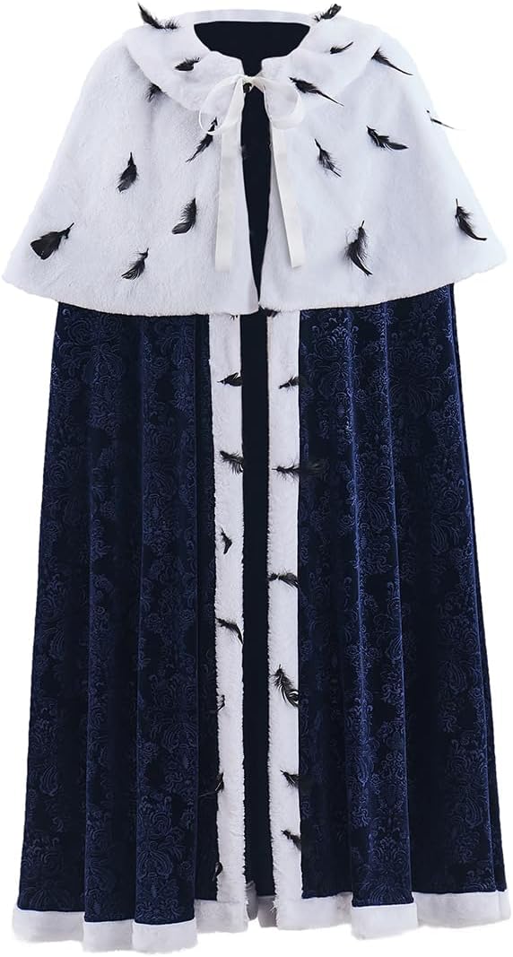 MyheroCos King George Cosplay Costume Cloak Medieval Royal King George Washington Costume Hamilton Cosplay Prince Cape Robe