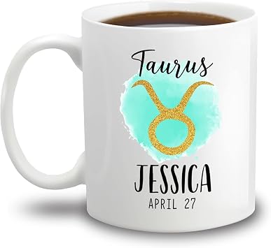 Customized Zodiac Icon Coffee Mug Cup 11 15 Oz, Gemini Aries Taurus Cancer Leo Virgo Libra Scorpio Sagittarius Capricorn Aquarius Pisces Ceramic Mug Gift For Men Women, Personalized Horoscope Mug
