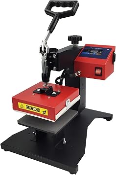Heat Press Machine for T-Shirt, Small Ironing Label Heat Transfer Machine Perfect for Clothing, Easy Shake and Press Actions