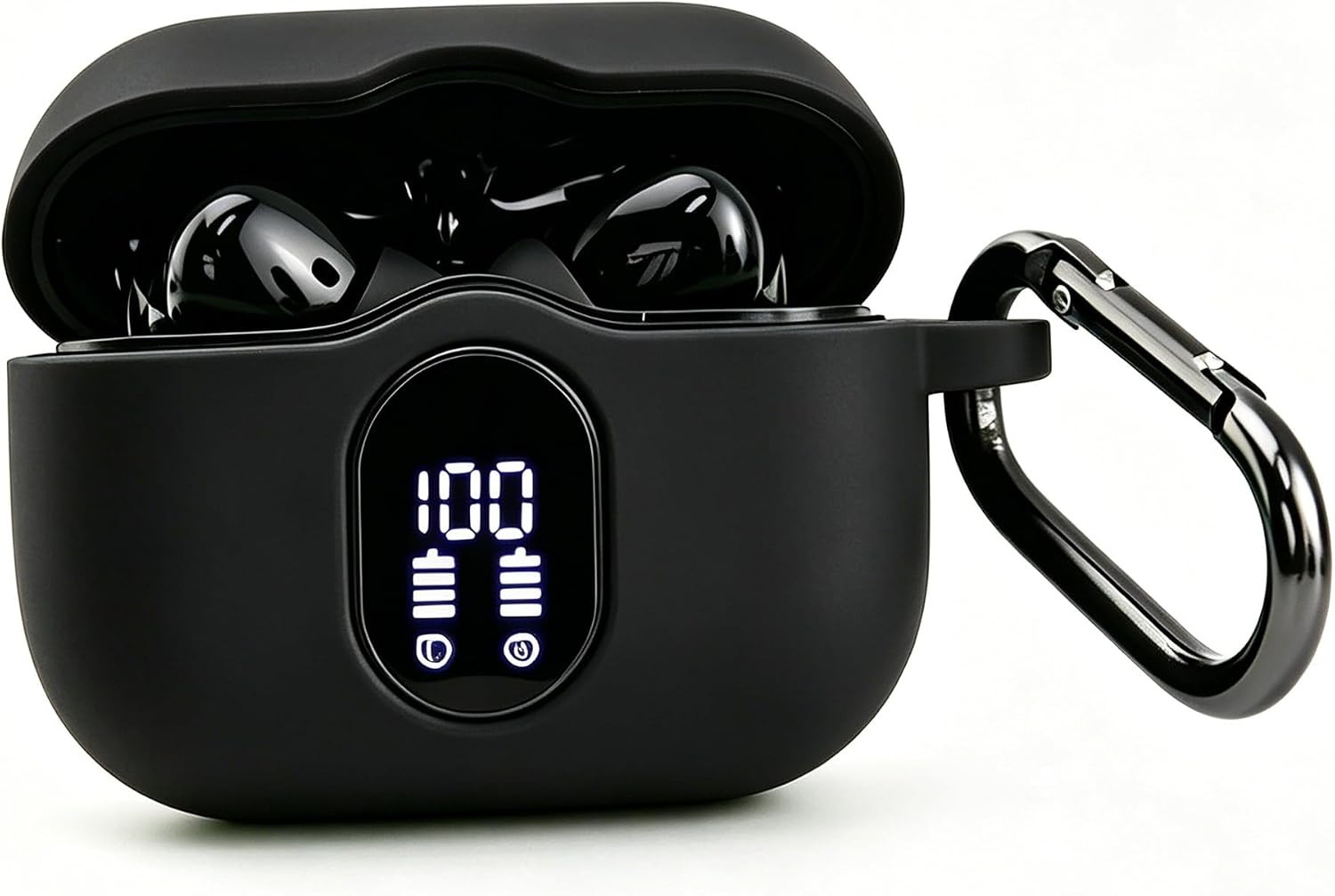 LEFXMOPHY Case for Btootos A90 Pro Wireless Earbuds Cover Black Protector Silicone Skin