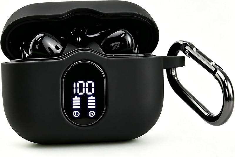 Funda LEFXMOPHY para auriculares inalámbricos Btootos A90 Pro, protector negro, piel de silicona