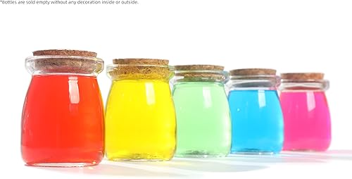 Miniatura 9 de Magic Season Botellas de vidrio decorativas con tapones de corcho (3.3 fl oz. botellas de pudín 12 piezas)