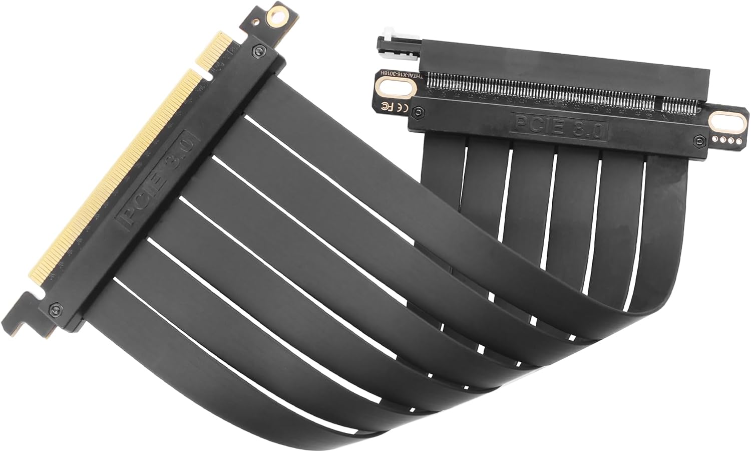 PCIE 3.0 X16 Expansion Cable, PCI-E 16x Extreme Hi-Speed Adapter Upright Card 180 Degree Connector for GPUs, WiFi, USB, Sound Cards, etc - 20 cm/7.87 in