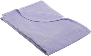 American Baby Company 100% Cotton Thermal Waffle Swaddle Blanket 30x40 Lavender - Soft Breathable Stretchy for Newborn Swaddling Travel