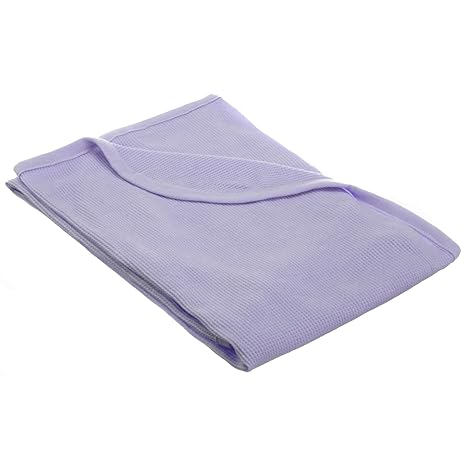 American Baby Company 100% Cotton Thermal Waffle Swaddle Blanket, Soft, Breathable & Stretchy, Lavender, 30" x 40" for Boys and Girls, Perfect for Swaddling, Travel and Gifting