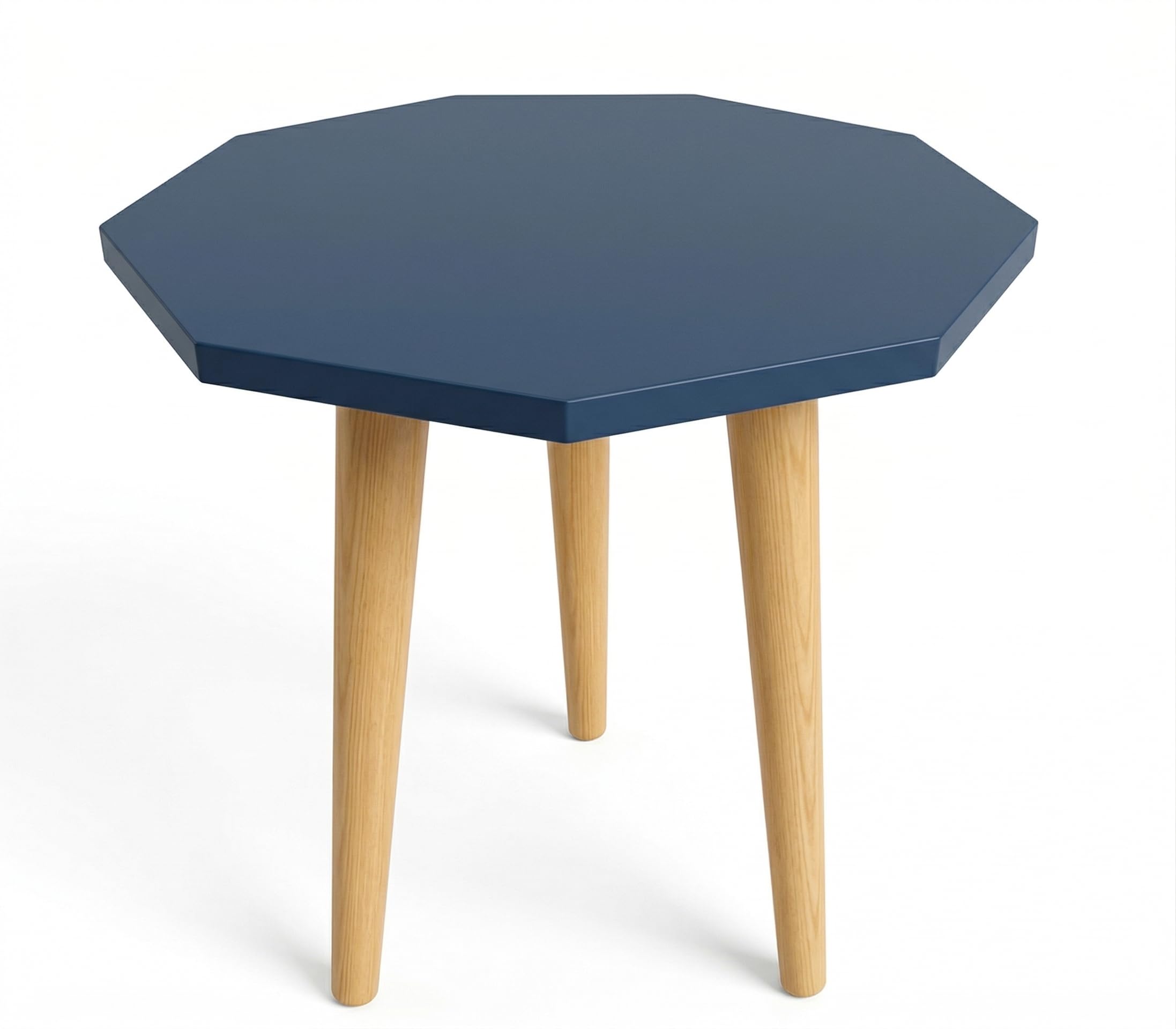 UHUD CRAFTS Multipurpose Wooden Foldable Side Table/End Table/Plant Stand/Stool for Living Room & Bedroom | Kids Play Furniture Table - Midnight Blue