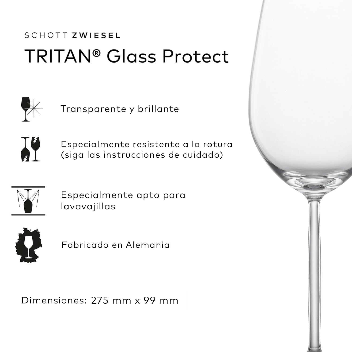 SCHOTT ZWIESEL Copa de vino tinto para Burdeos Muse (set de 4), refinadas copas de clarete para vino tinto, copas de cristal Tritan aptas para lavavajillas, fabricadas en Alemania (art. nº. 123669)