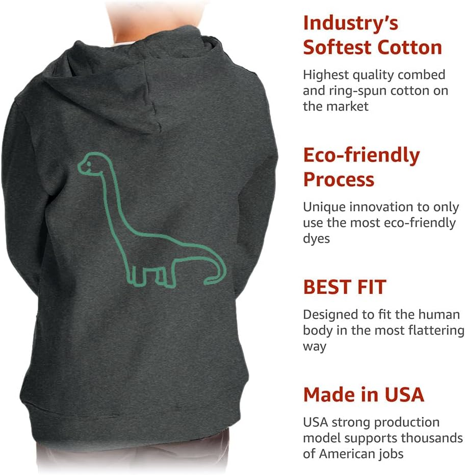 Little Dinosaurs Toddler Full-Zip Hoodie - Cute Dino Print Boy Clothing - Gifts for Dinosaur Boy Lovers