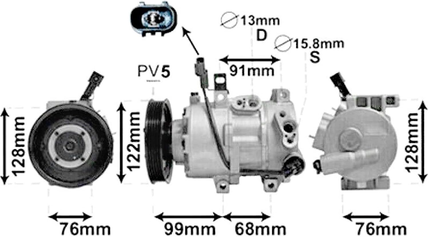 エアコン コンプレッサー Hyundai I40 CW VF 1.7 CRDi ディーゼル DVE13 977013Z000  【ボルボ】