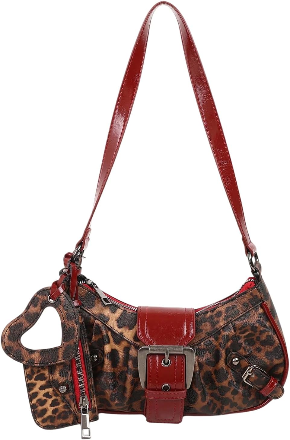 GORGLITTER Women's Y2k Shoulder Bag Buckle Western Vintage Hobo Pu Leather Handbags with Coin Purse