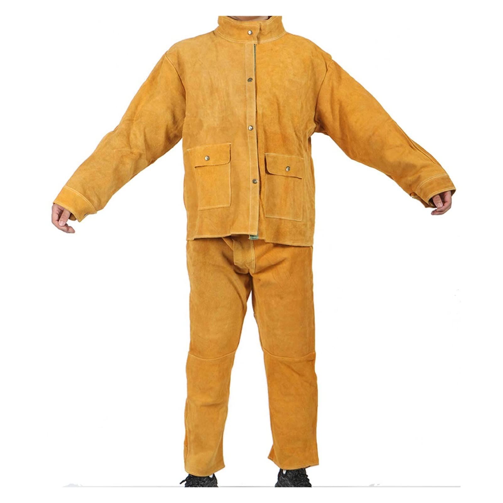 Amazon.co.jp: 溶接用防護服 人工革溶接機鍛冶屋エプロンヘビー