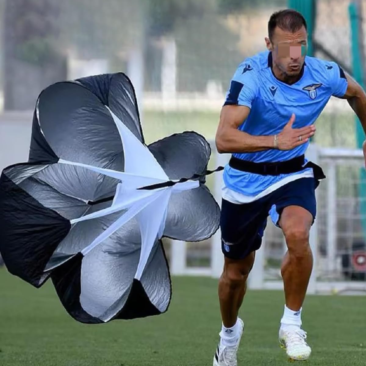 Paracadute di Resistenza,59 Pollici Paracadute Sportivo,Speed Resistance Ombrello Training,con Cinghia Regolabile,per Allenamento velocità e Corsa