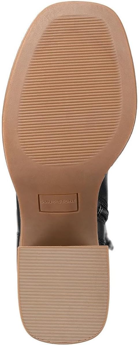 Sun + Stone Womens Aleenn Zipper Mid-Calf Boots Black 9 Medium (B,M) - Image 3