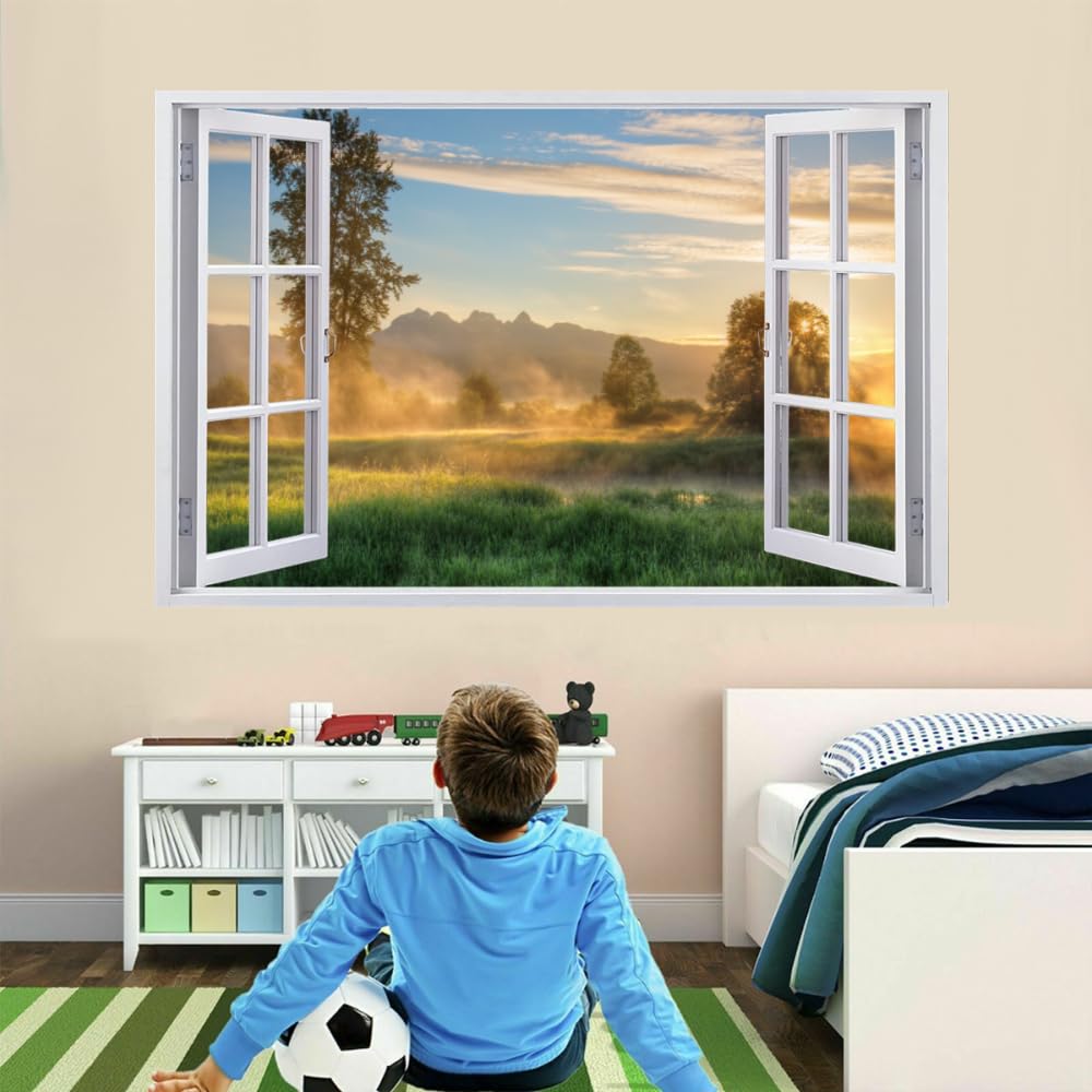Efecto De Pared Rota 3D Árbol Pegatinas De Pared Impermeables Arte Extraíble Calcomanía De Vinilo Para Pared Para Niños, Niñas, Guardería, Hogar, Decoración De Pared 120x80cm